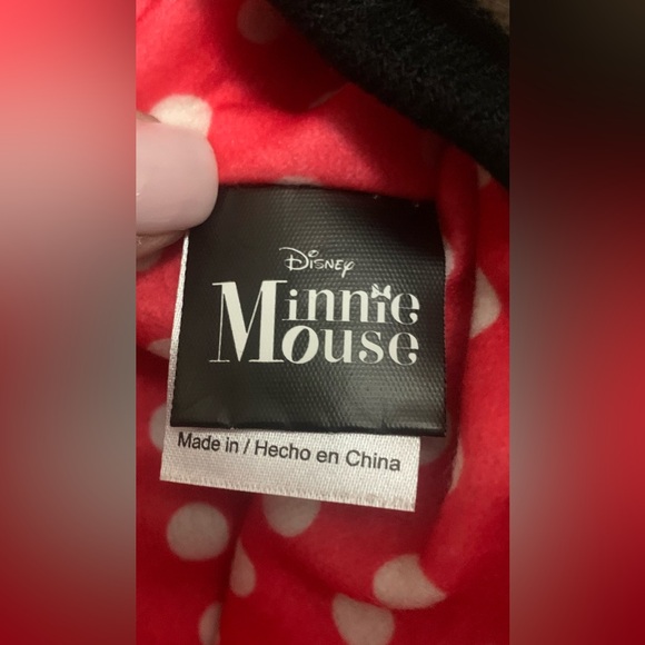 Disney Minnie Mouse Girls 2 Piece Black Knit Bowed Beanie Hat & Gloves NEW OSFM - Picture 5 of 10